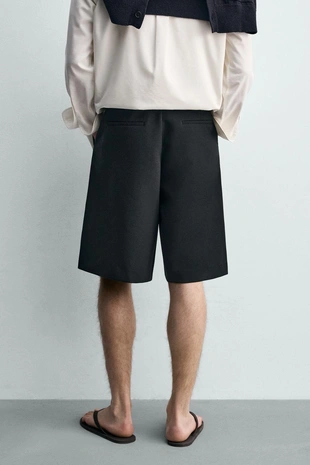 Свободные бермуды со складками- Заказать в России