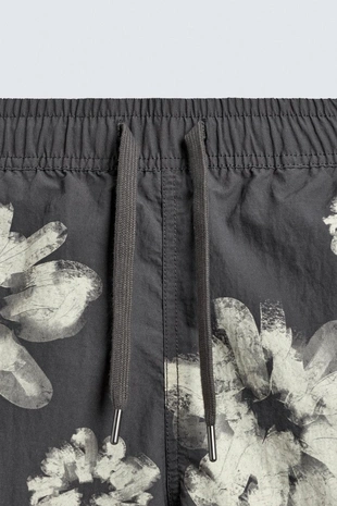 Длинные плавки с цветочным принтом- Заказать в России