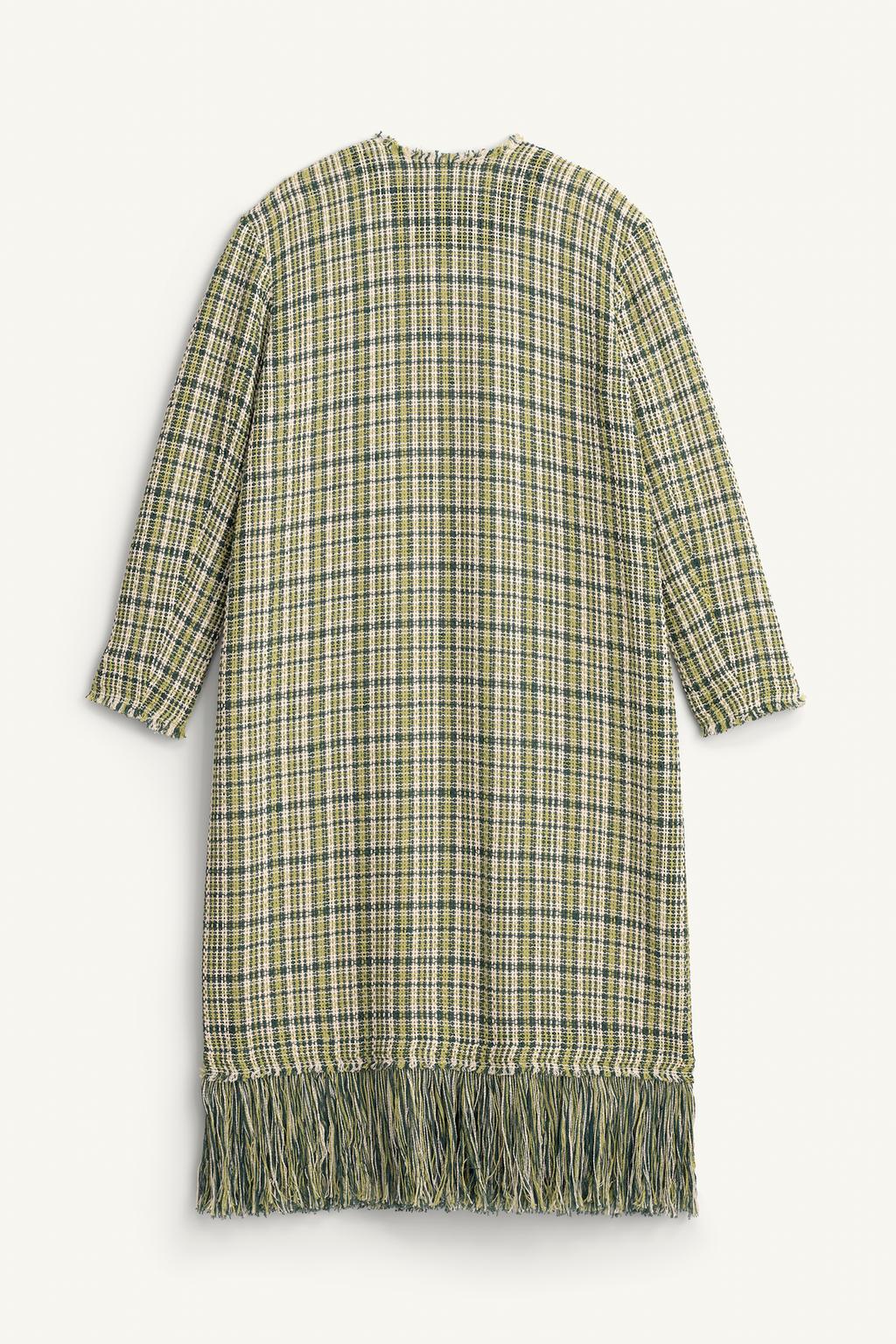 Пальто с отделкой бахромой из текстурированной ткани (limited edition)