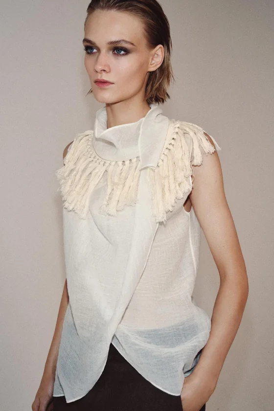 ТОП С БАХРОМОЙ — коллекция Zara «ZW»