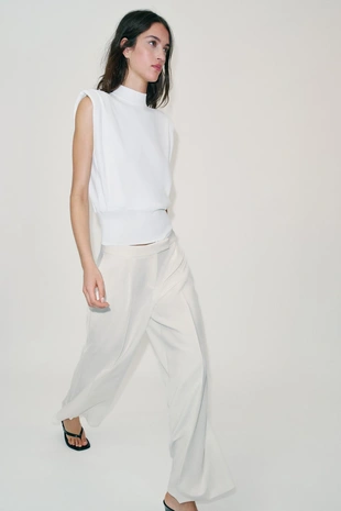 Трикотажный топ с открытой спиной- Заказать в России