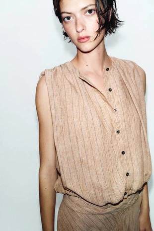 Топ-баллон в полоску- Заказать в России