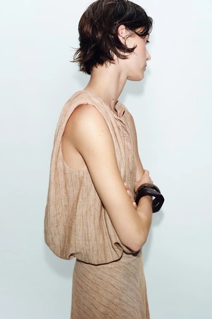 Топ-баллон в полоску- Заказать в России