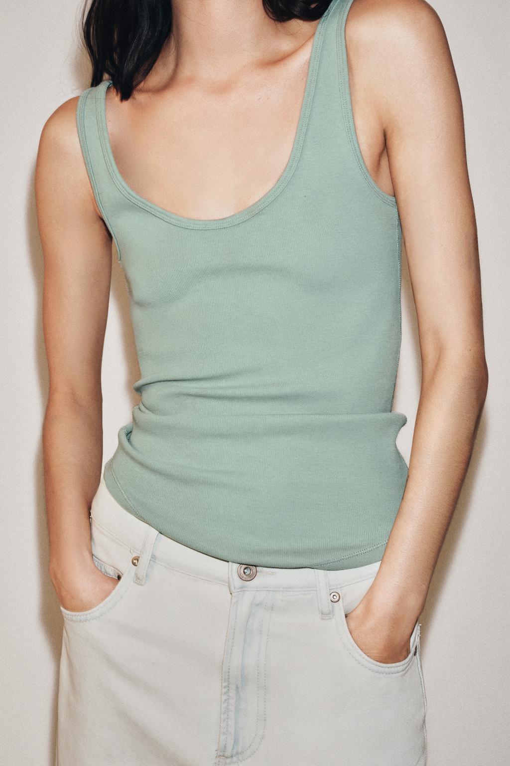 ХЛОПКОВЫЙ ТОП НА БРЕТЕЛЯХ