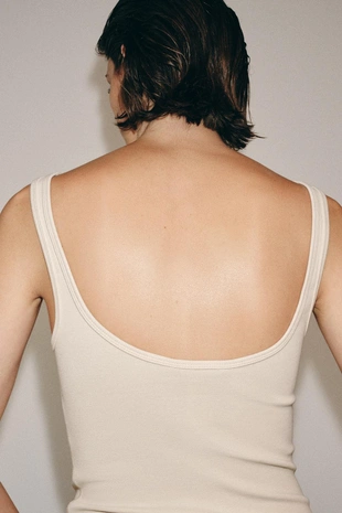 Хлопковый топ на бретелях