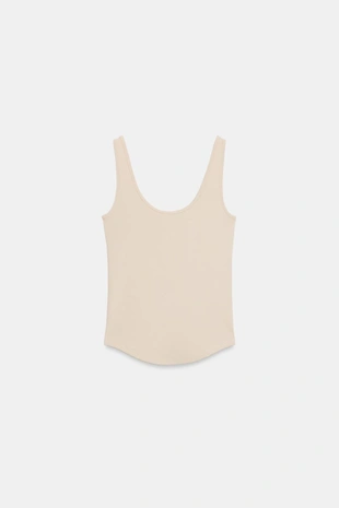 Хлопковый топ на бретелях- Заказать в России