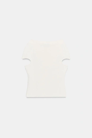 Трикотажный топ с вырезом «лодочка»- Заказать в России