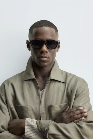 Куртка-рубашка из 100% льна на молнии- Заказать в России