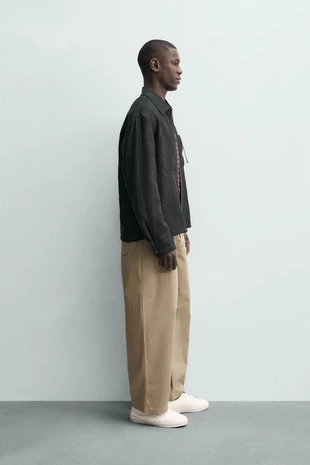 Куртка-рубашка из 100% льна на молнии