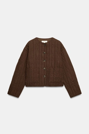 Стёганая куртка из льна- Заказать в России