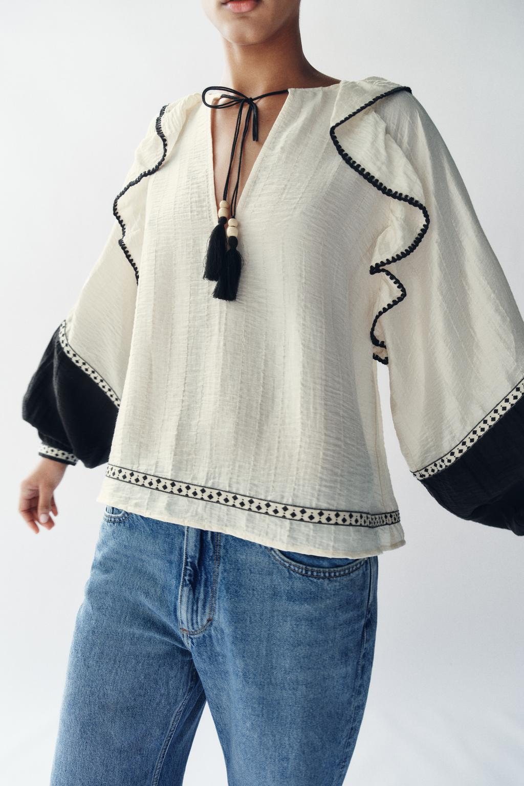 ОБЪЕМНАЯ БЛУЗА С ВОЛАНАМИ