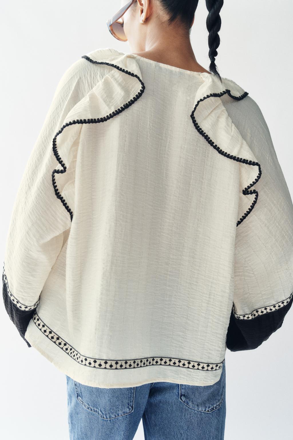 ОБЪЕМНАЯ БЛУЗА С ВОЛАНАМИ