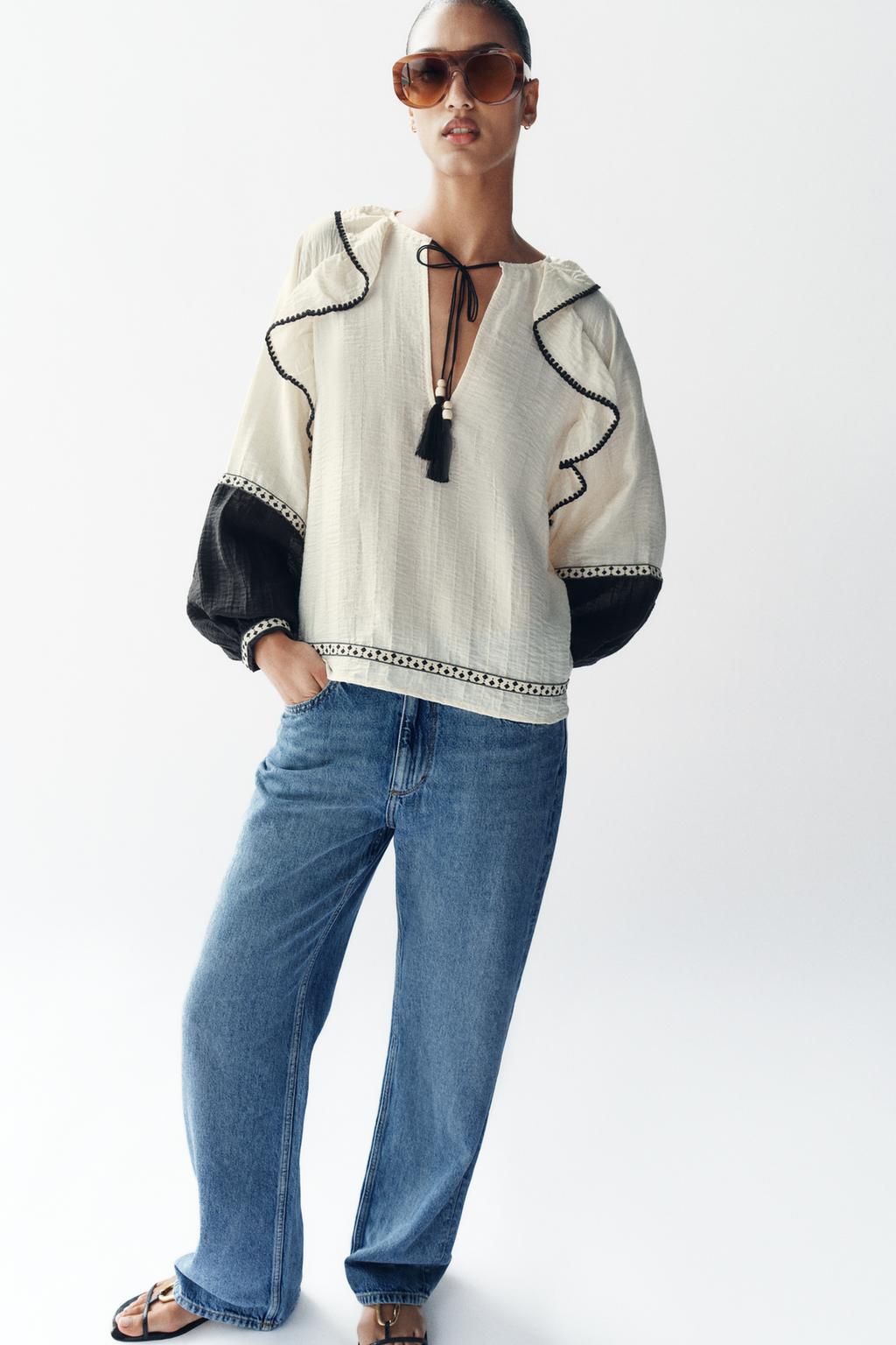 ОБЪЕМНАЯ БЛУЗА С ВОЛАНАМИ