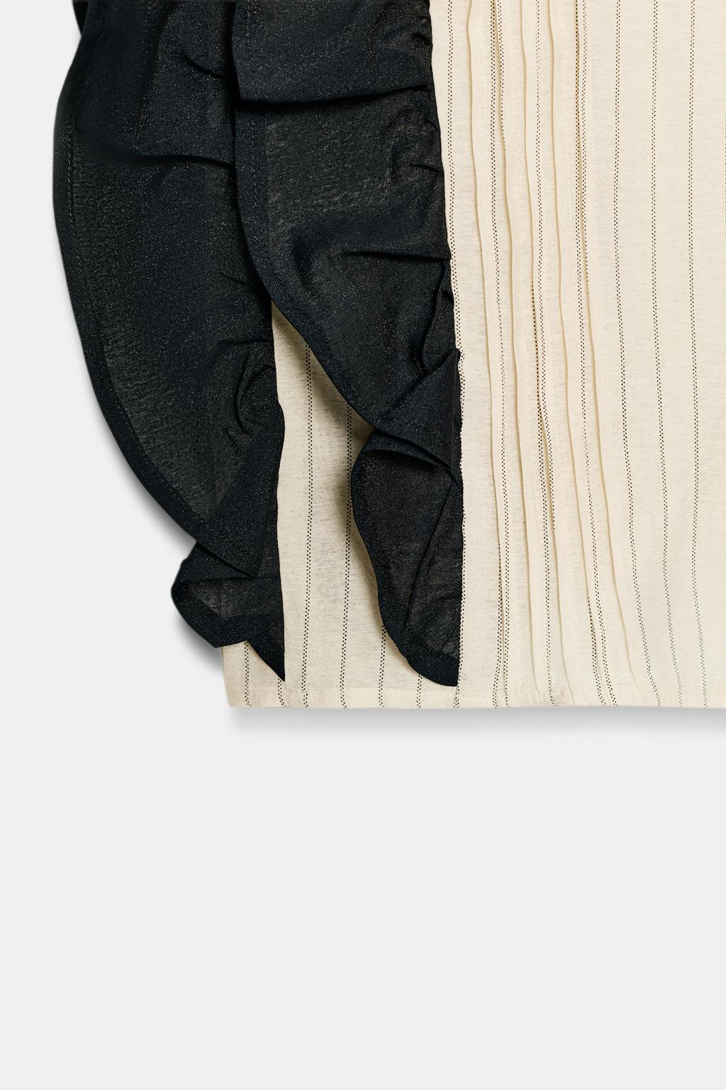 БЛУЗА В ПОЛОСКУ С ВОЛАНАМИ