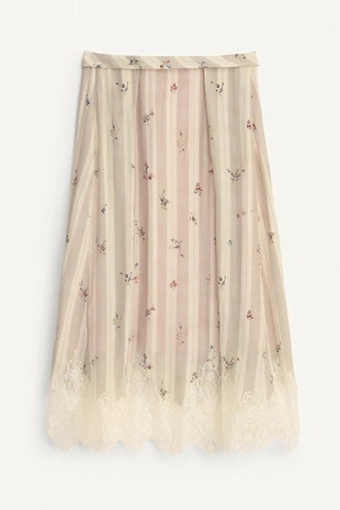 Юбка с кружевным цветочным узором (limited edition)- Заказать в России