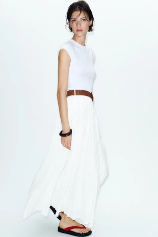 Юбка миди с ремнем- Заказать в России