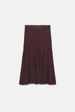 Юбка миди в горошек- Заказать в России