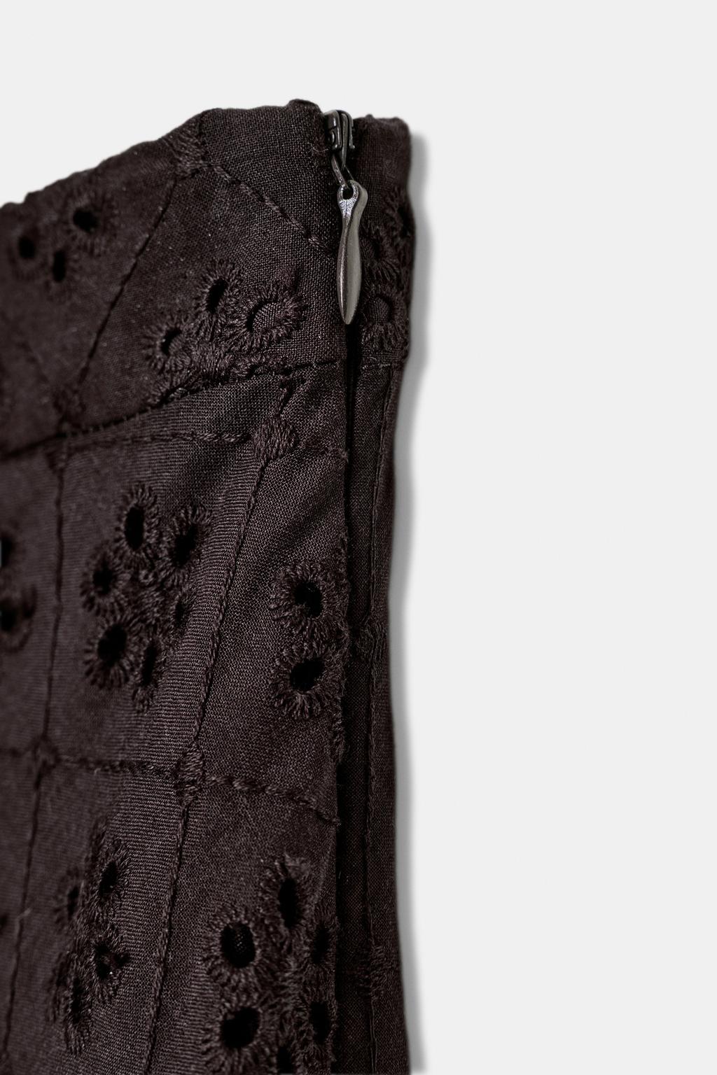 ЮБКА МИДИ С АЖУРНОЙ ВЫШИВКОЙ