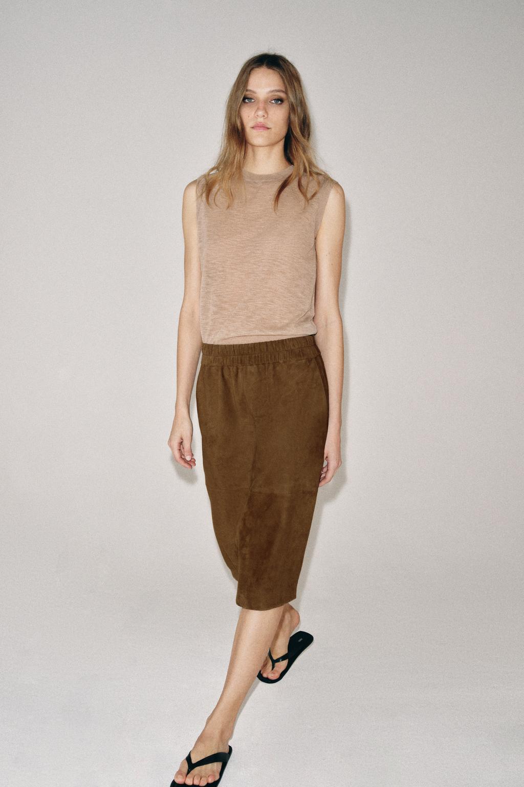 ЮБКА ИЗ ЗАМШИ — ZW COLLECTION LIMITED EDITION