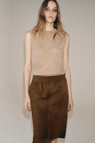 Юбка из замши — Zw Collection Limited Edition- Заказать в России