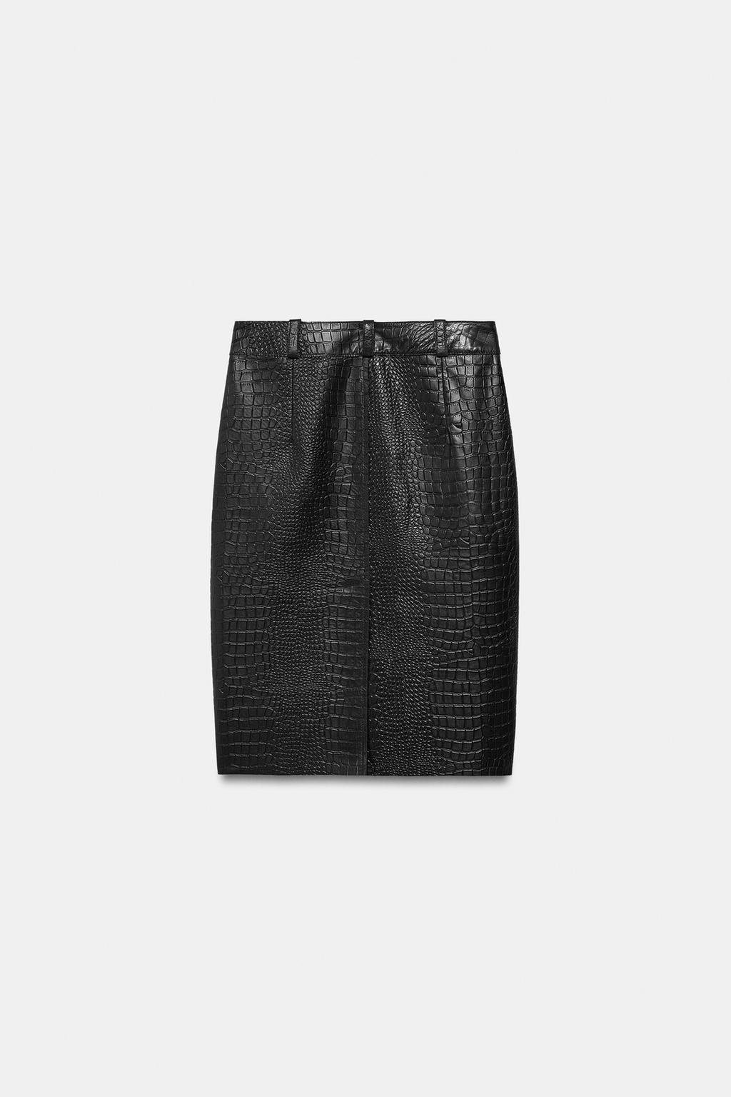 ЮБКА ИЗ КОЖИ ПОД КОЖУ КРОКОДИЛА — ZW COLLECTION LIMITED EDITION