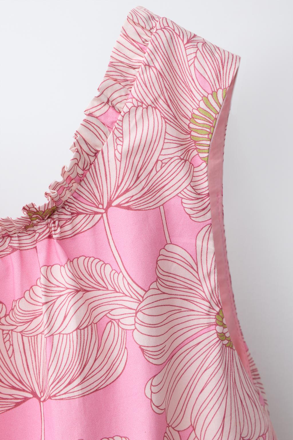 ПЛАТЬЕ ИЗ ПОПЛИНА С ЦВЕТОЧНЫМ ПРИНТОМ И БАНТАМИ