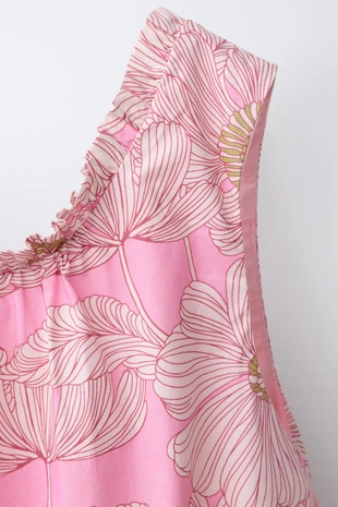 Платье из поплина с цветочным принтом и бантами- Заказать в России