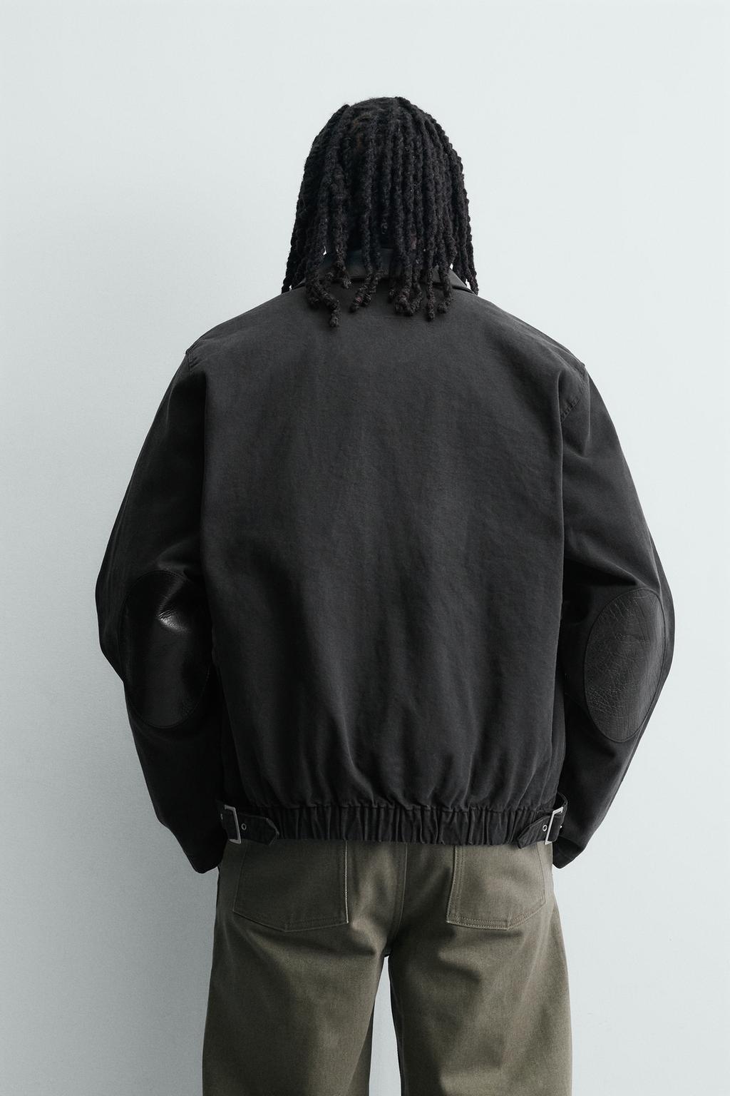 ДЖИНСОВАЯ КУРТКА С КОМБИНИРОВАННЫМ ВОРОТНИКОМ