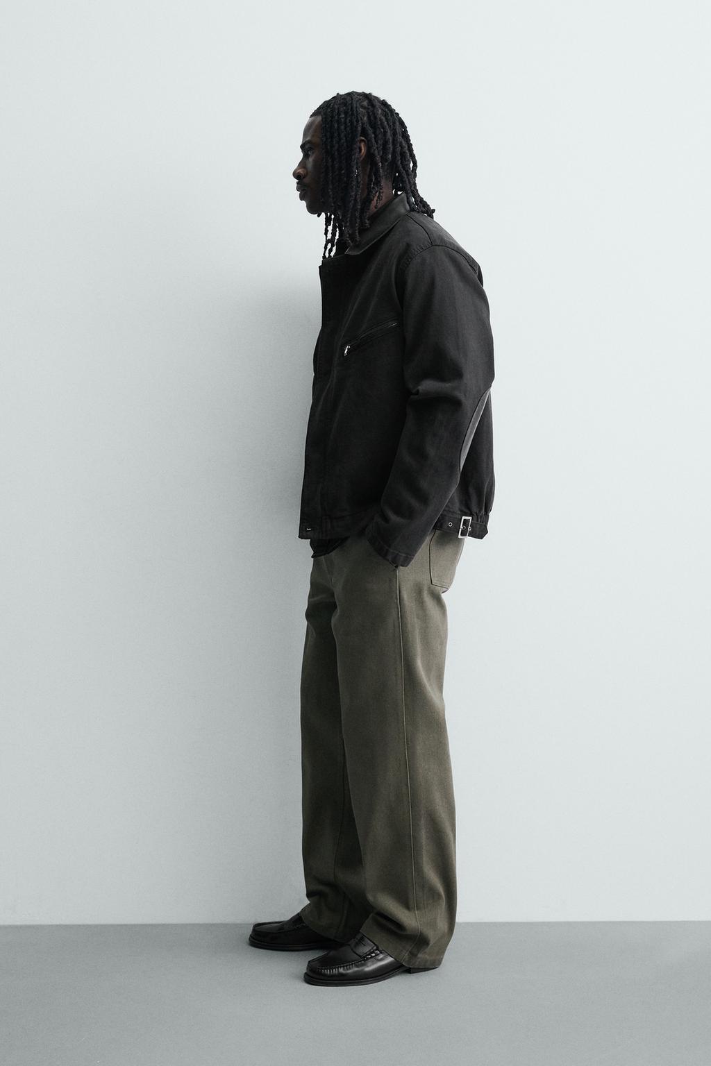 ДЖИНСОВАЯ КУРТКА С КОМБИНИРОВАННЫМ ВОРОТНИКОМ