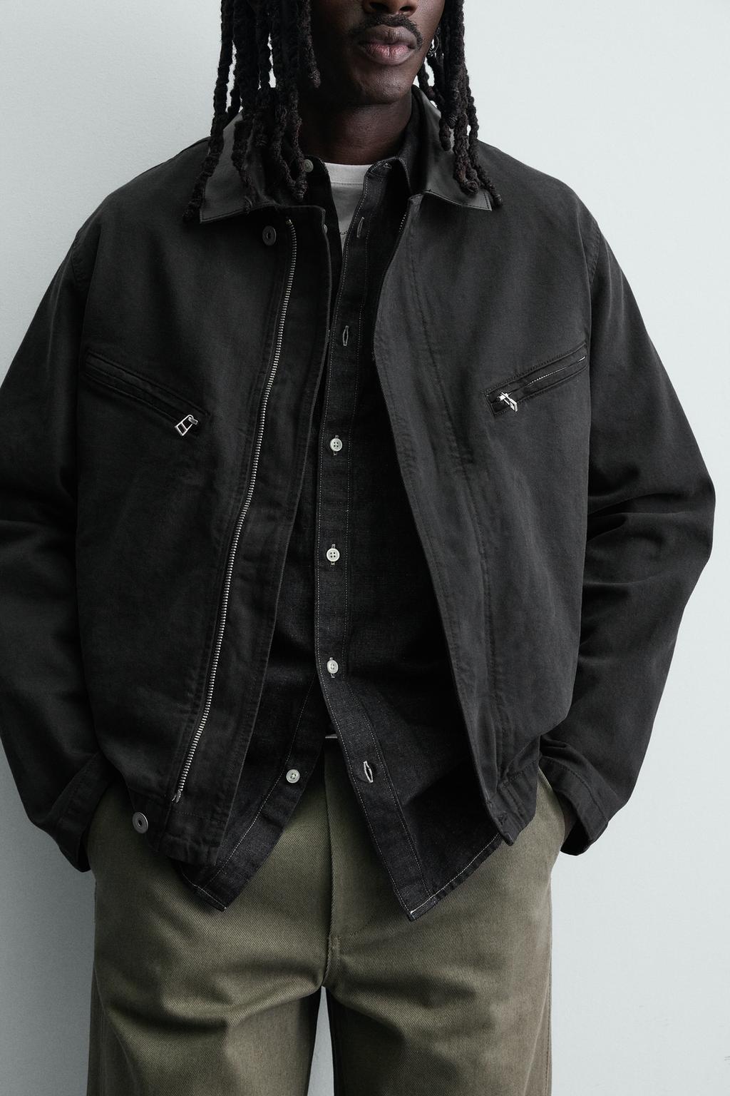 ДЖИНСОВАЯ КУРТКА С КОМБИНИРОВАННЫМ ВОРОТНИКОМ