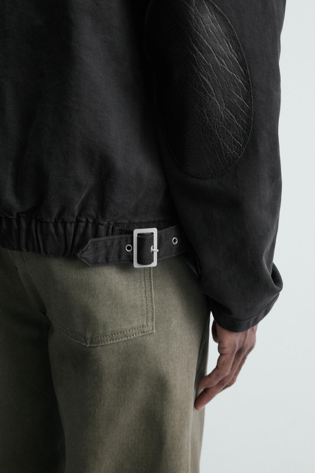 ДЖИНСОВАЯ КУРТКА С КОМБИНИРОВАННЫМ ВОРОТНИКОМ