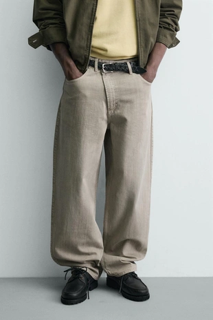 Брюки Relaxed Fit с перекрестной застежкой- Заказать в России