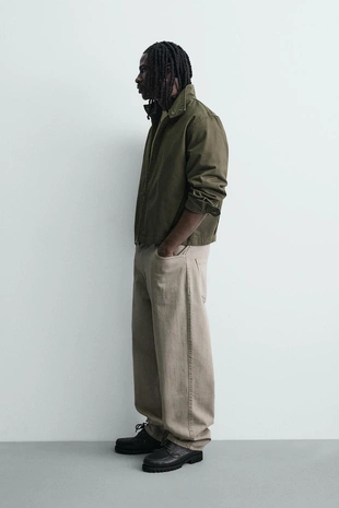 Брюки Relaxed Fit с перекрестной застежкой- Заказать в России