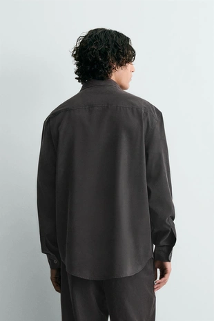 Рубашка Relaxed Fit из струящейся ткани