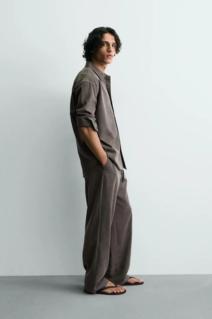 Рубашка Relaxed Fit из струящейся ткани- Заказать в России