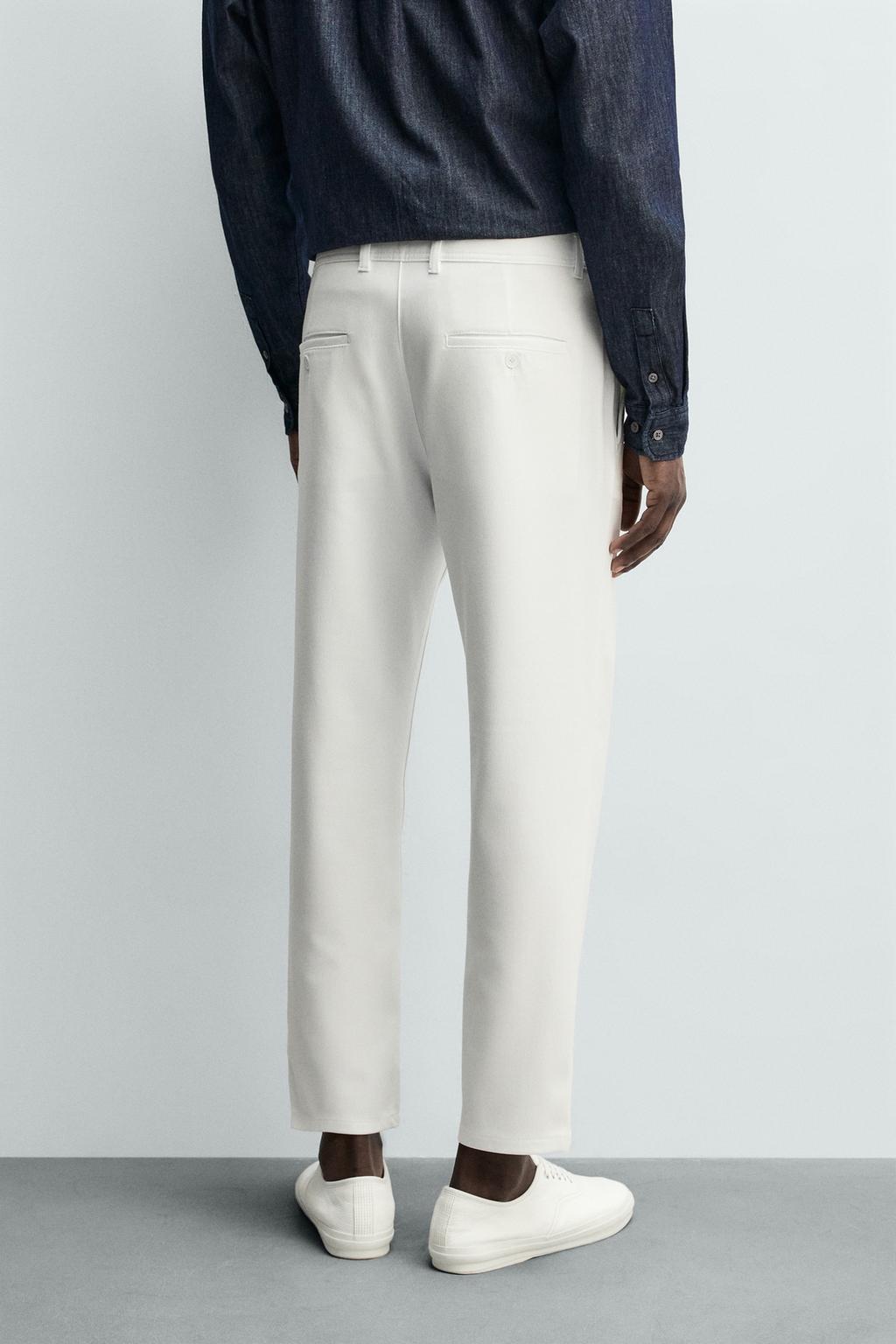 БРЮКИ ЧИНОС ИЗ РЕЛЬЕФНОЙ ТКАНИ С ЭЛАСТИЧНОСТЬЮ