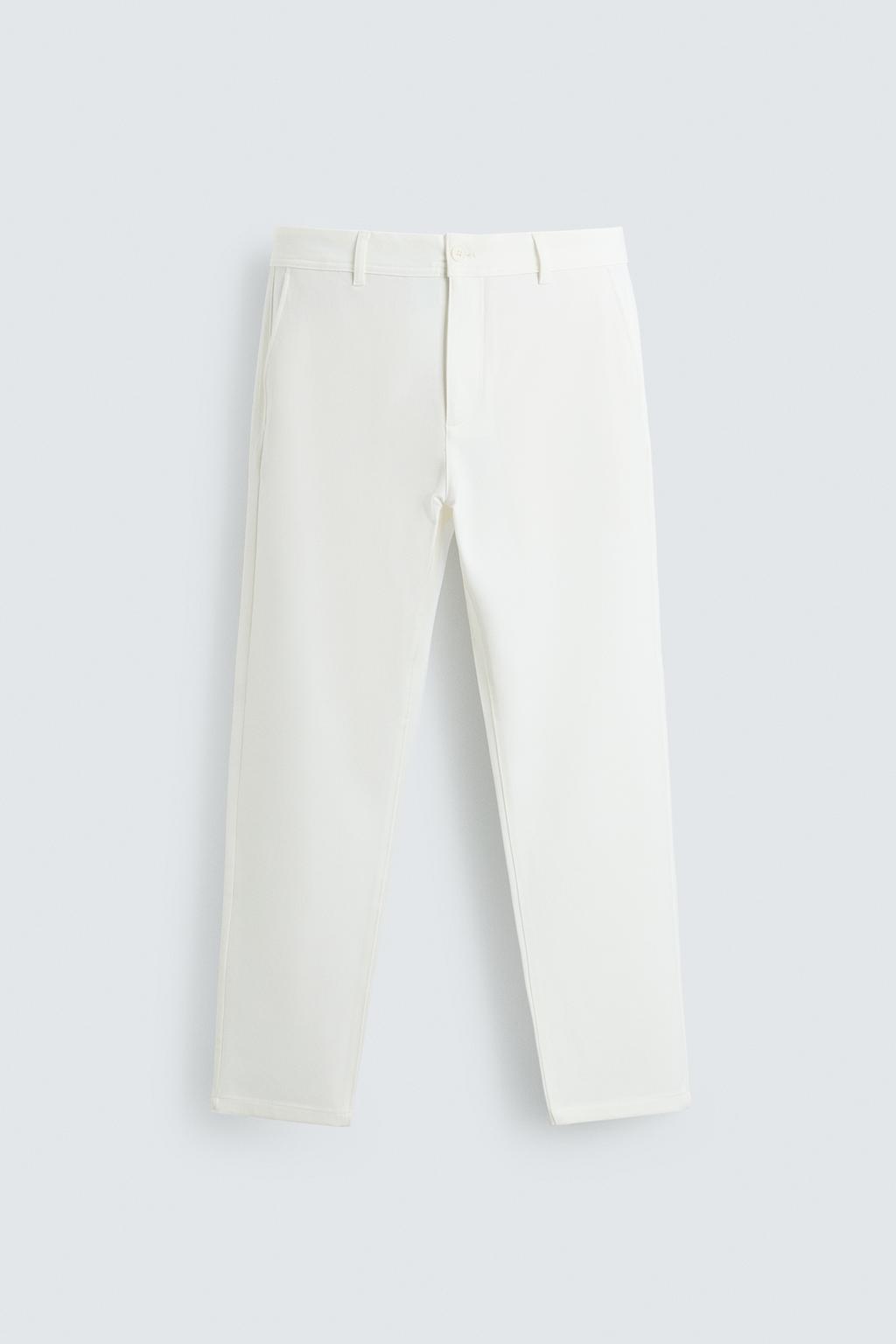 БРЮКИ ЧИНОС ИЗ РЕЛЬЕФНОЙ ТКАНИ С ЭЛАСТИЧНОСТЬЮ