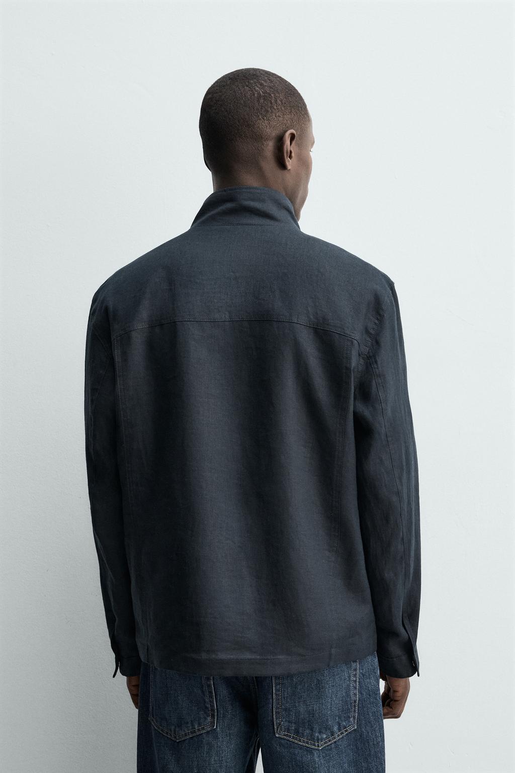 КУРТКА ИЗ 100% ЛЬНА С КАРМАНАМИ