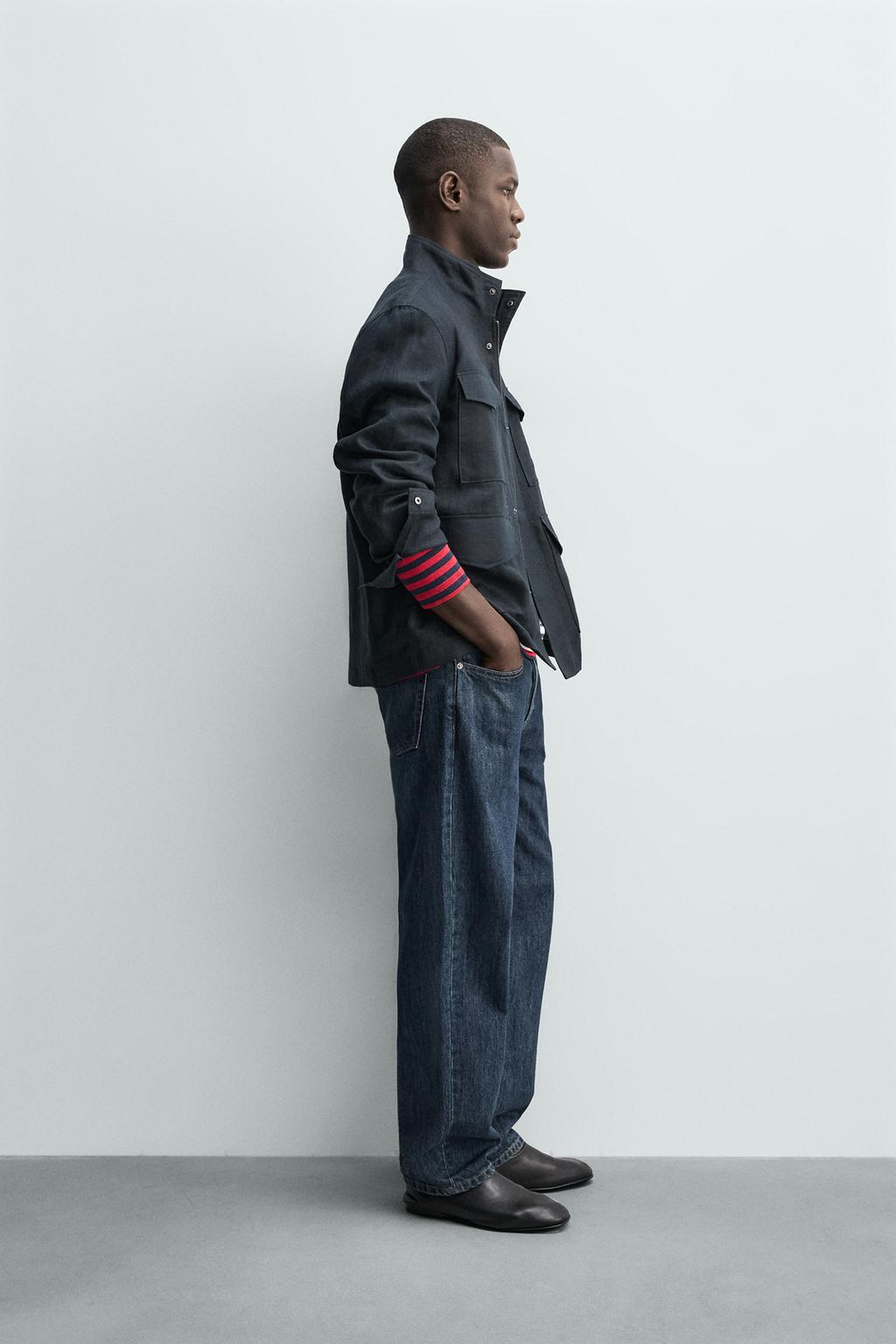 КУРТКА ИЗ 100% ЛЬНА С КАРМАНАМИ