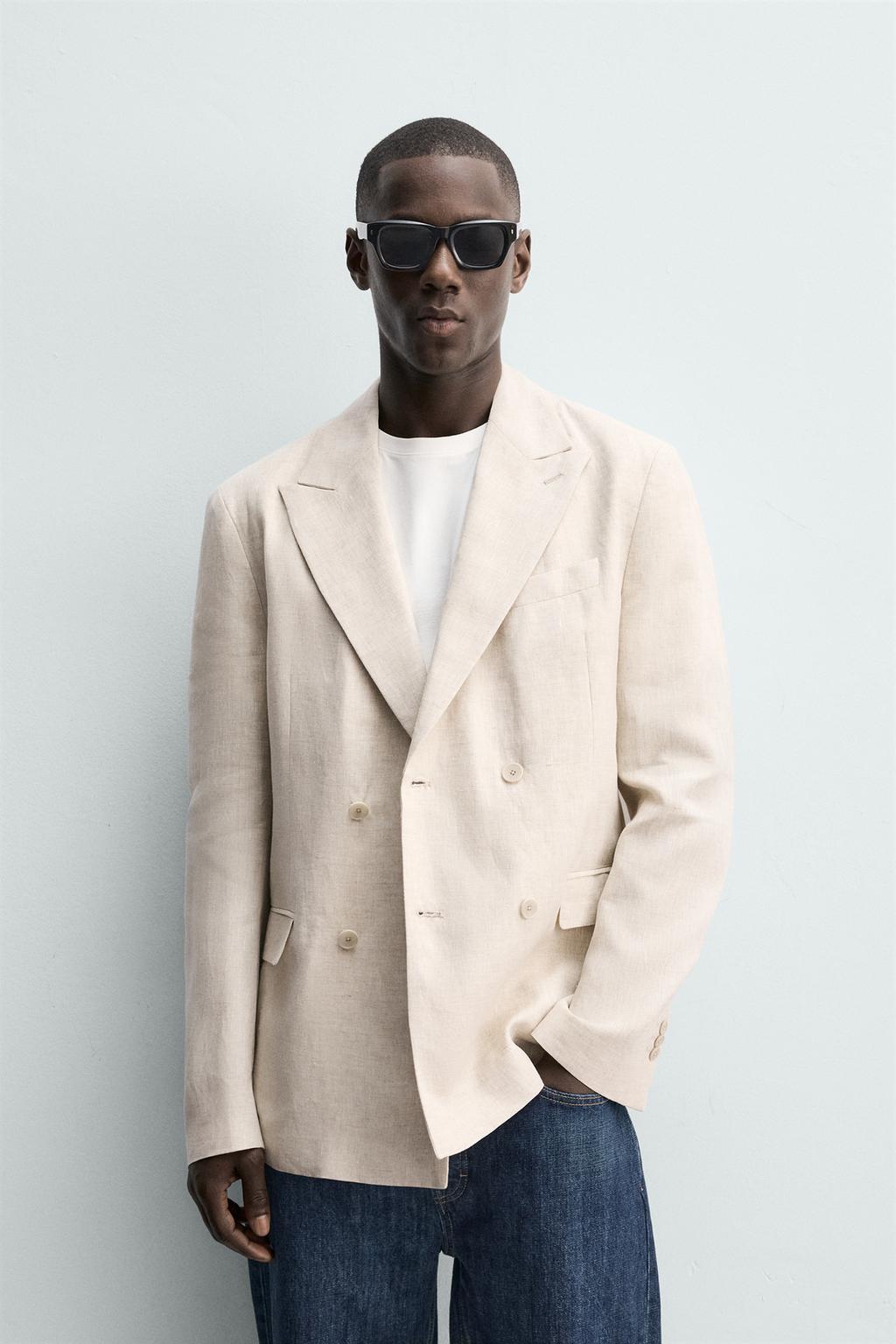 ДВУБОРТНЫЙ БЛЕЙЗЕР ИЗ 100% ЛЬНА