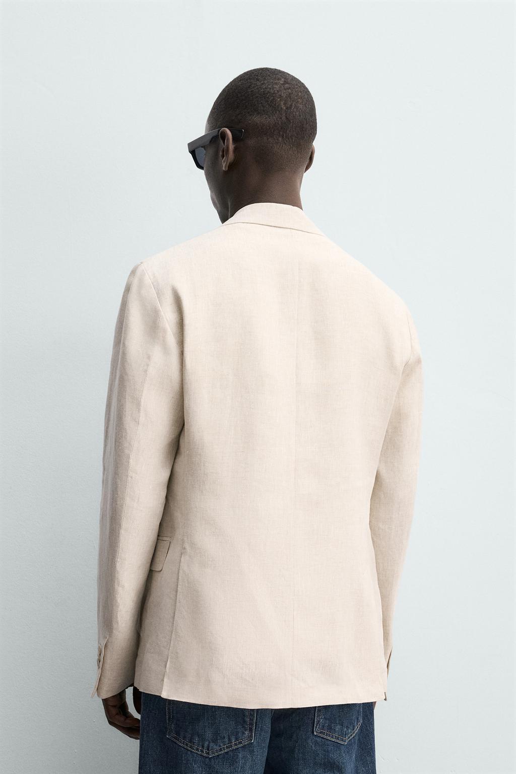 ДВУБОРТНЫЙ БЛЕЙЗЕР ИЗ 100% ЛЬНА