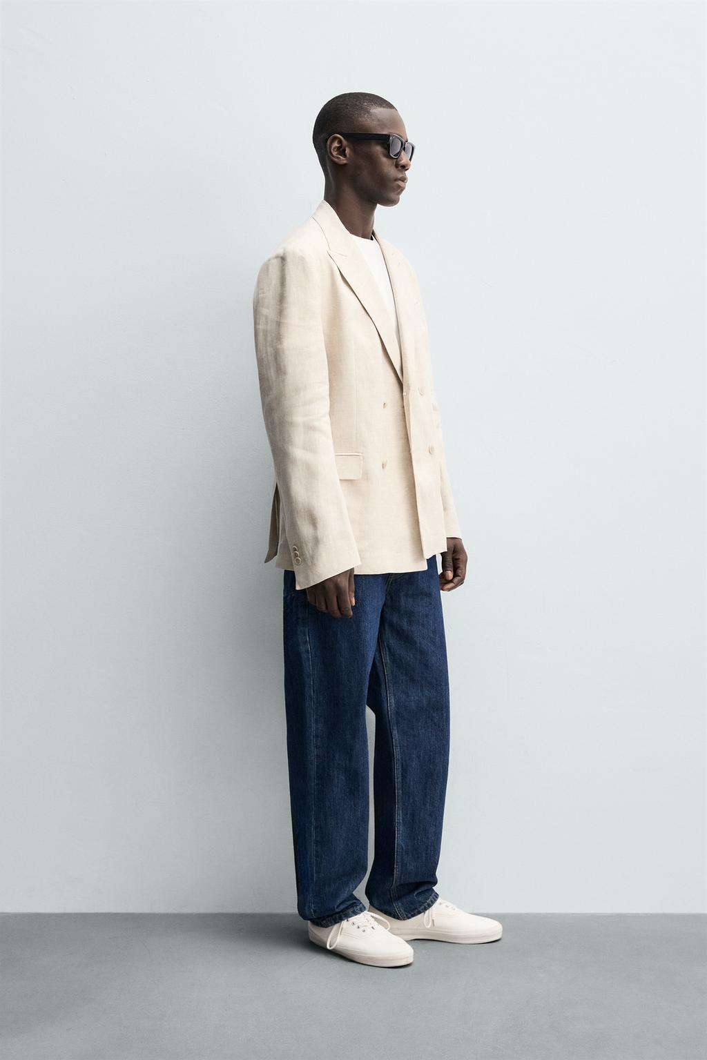 ДВУБОРТНЫЙ БЛЕЙЗЕР ИЗ 100% ЛЬНА