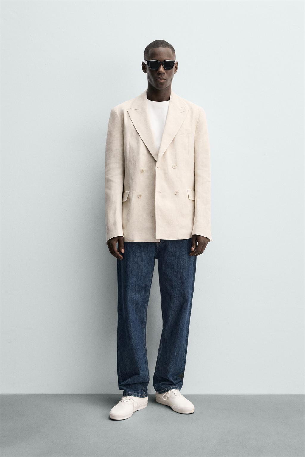 ДВУБОРТНЫЙ БЛЕЙЗЕР ИЗ 100% ЛЬНА