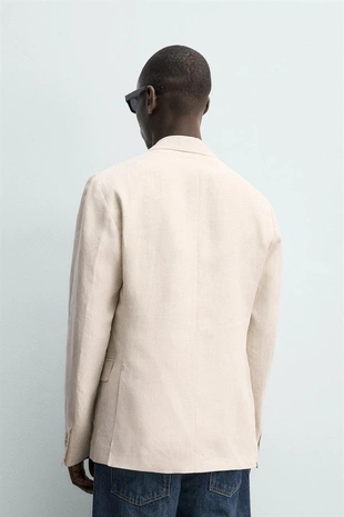 Двубортный блейзер из 100% льна- Заказать в России