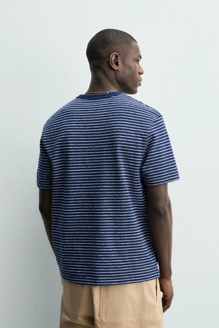 Жаккардовая футболка в полоску- Заказать в России