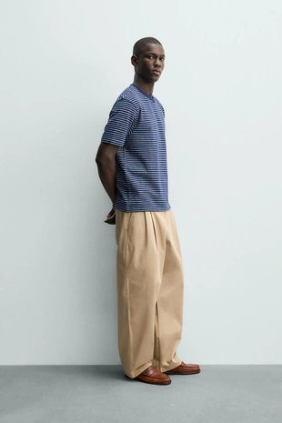 Жаккардовая футболка в полоску- Заказать в России