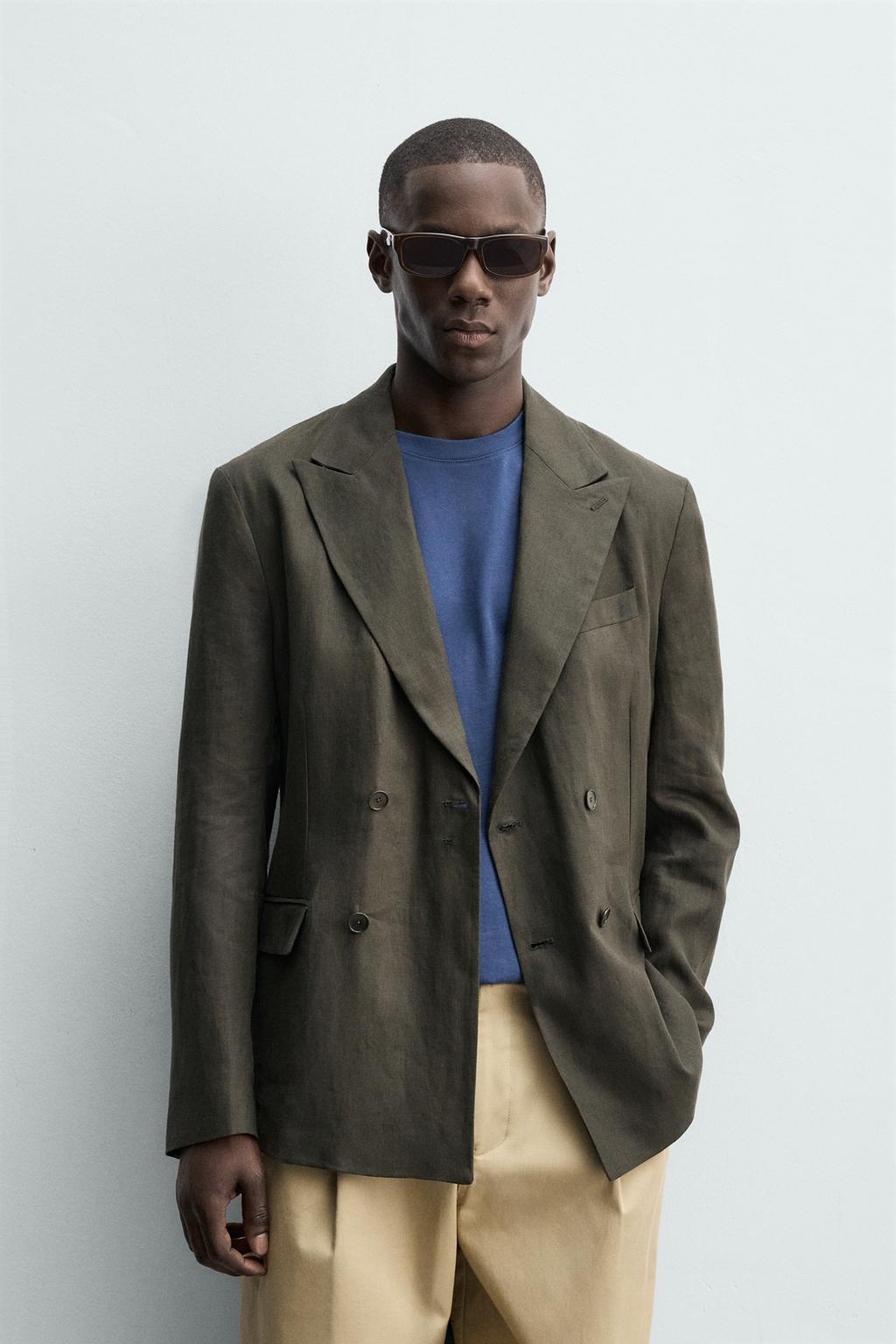 ДВУБОРТНЫЙ БЛЕЙЗЕР ИЗ 100% ЛЬНА