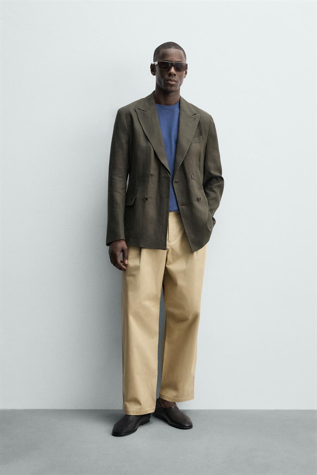 ДВУБОРТНЫЙ БЛЕЙЗЕР ИЗ 100% ЛЬНА