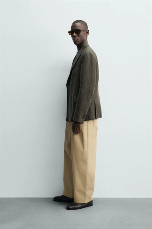 Двубортный блейзер из 100% льна- Заказать в России