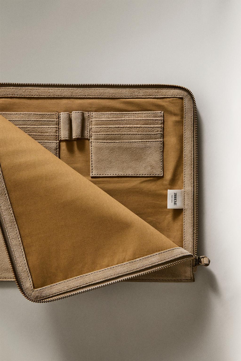 Папка для документов из замши